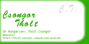 csongor tholt business card